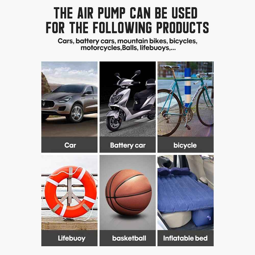 CARSUN C1752 Car Tyre Inflator Digital Display 12V Electric Air Tire Pump Quick Inflation Car Air Compressor