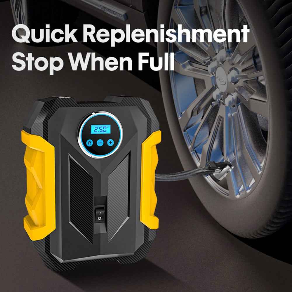 CARSUN C1399 Digital Tire Inflator Portable Car Air Compressor Inflation Pump with LED Light
