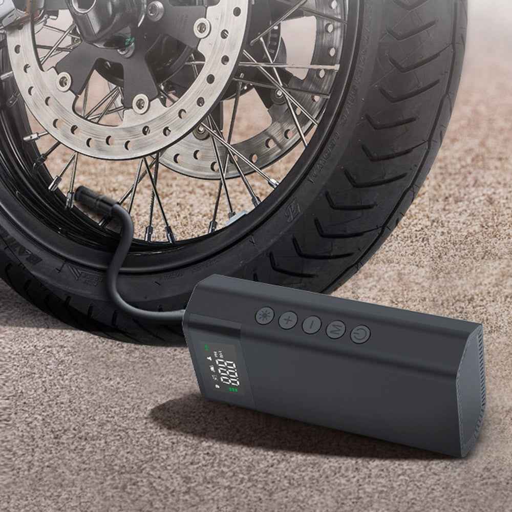 CARSUN C2812 Portable Air Pump Aluminum Alloy Digital Inflator with Light Power Bank Function
