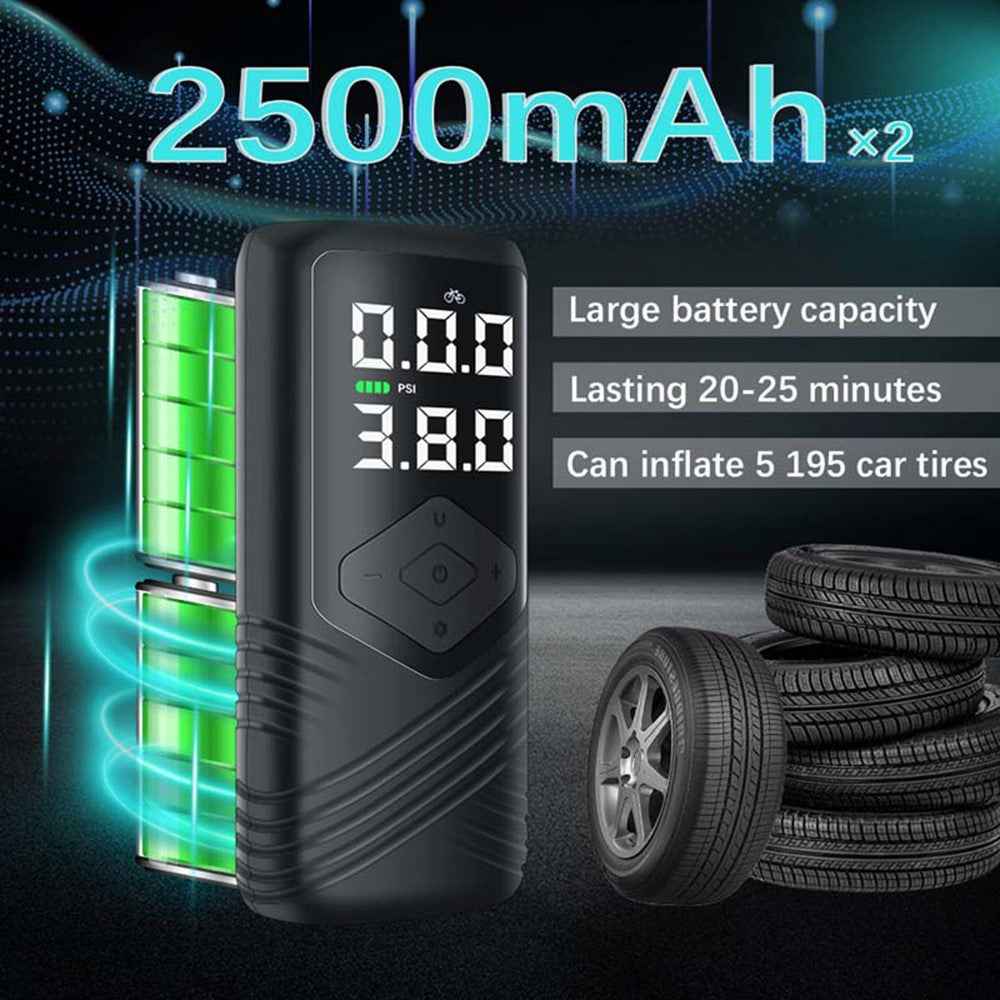 AERMOTOR Wireless Smart Car Air Pump Portable Flashlight Rechargeable Inflator for SUV Tire