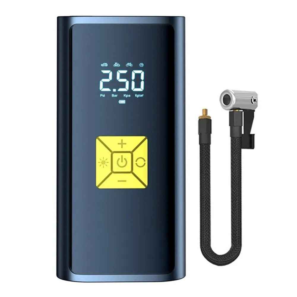 CQB-9620 Portable Cordless Tyre Inflator Digital Display Car Pump with LED Light Power Bank Function