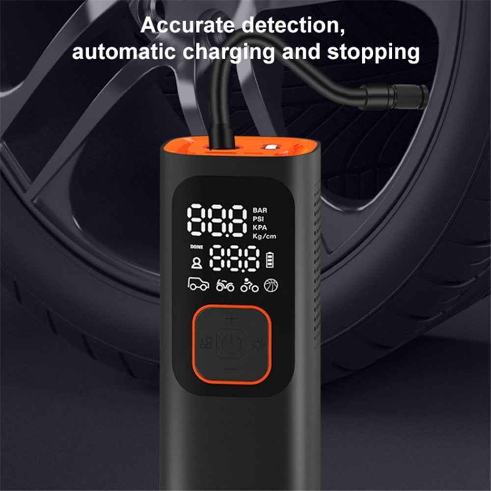 NW01-P Car Tire Inflator Digital Display Portable Cordless Air Inflator (7500mAh Battery, 12V Cigarette Lighter)