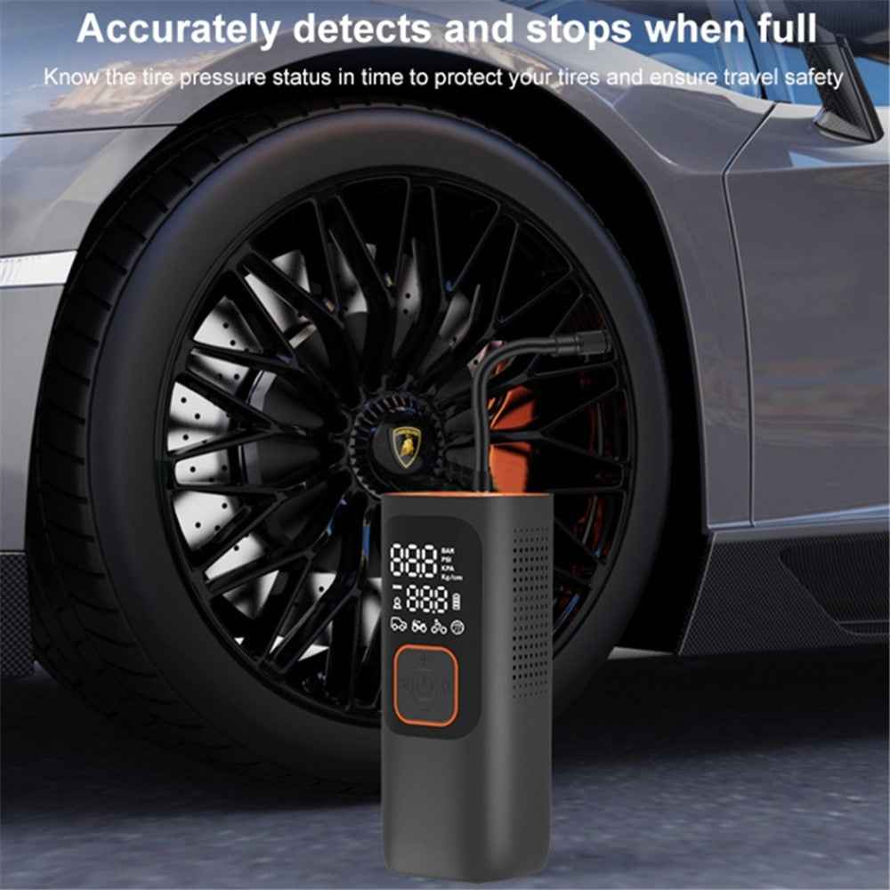 NW01-P Car Tire Inflator Digital Display Portable Cordless Air Inflator (7500mAh Battery, 12V Cigarette Lighter)