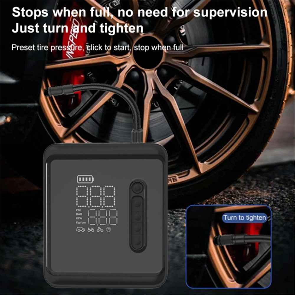 NW05-P Cordless Car Air Pump Inflator Multifunctional Digital Display Tyre Inflator with LED Light