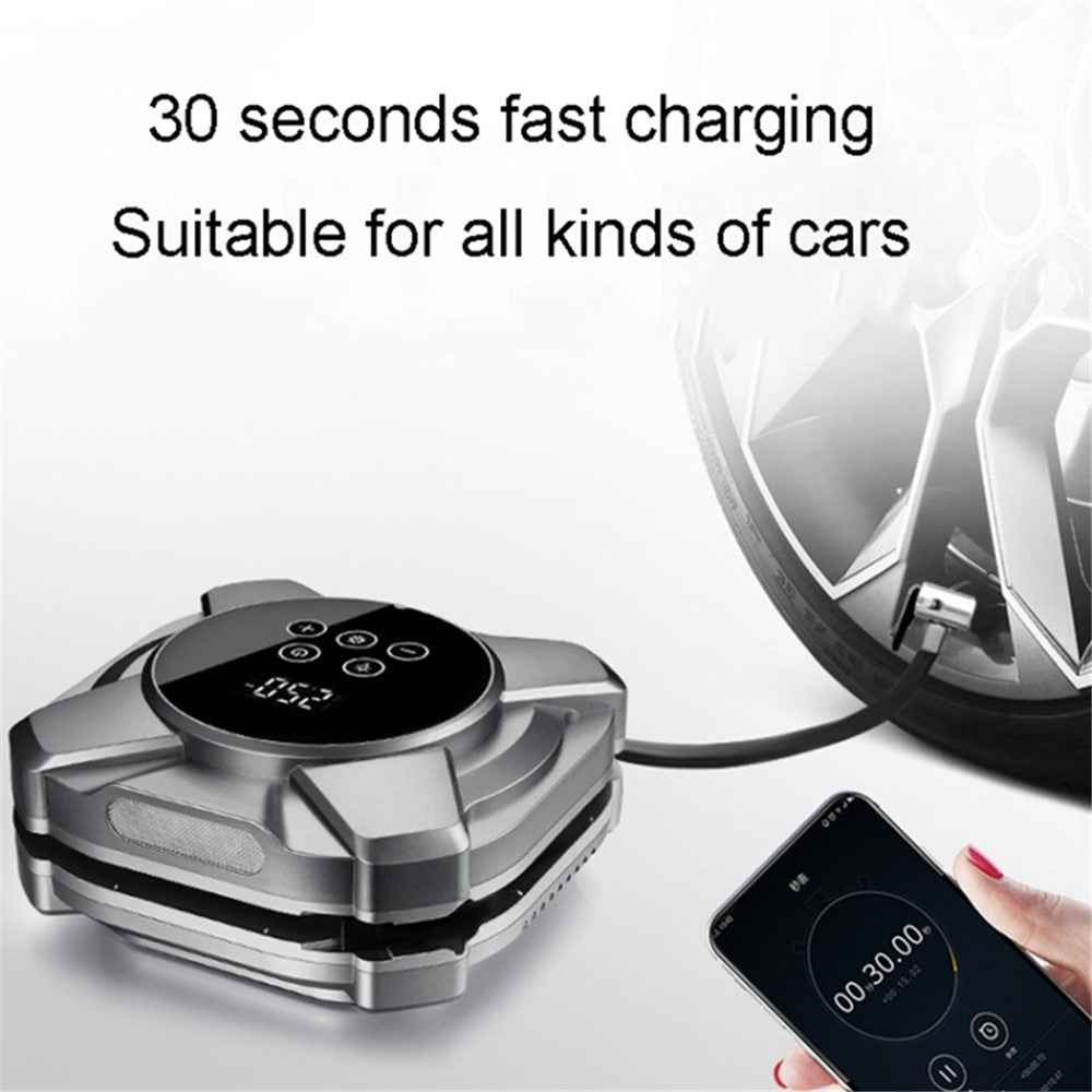 ZY5201 19 Cylinder 12V Car Touch Screen Digital Display Tire Inflator Air Pump - Silver