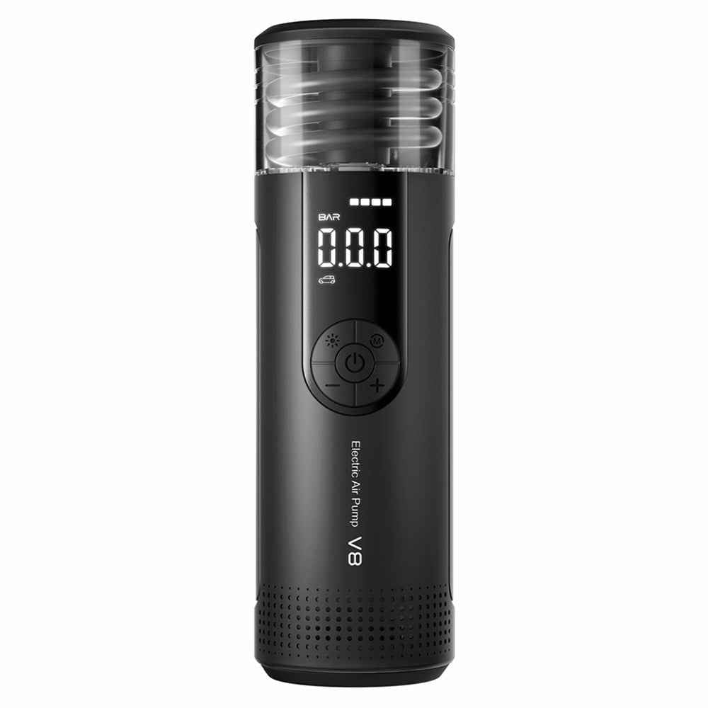 CS-V8 Wireless Car Pump Air Compressor for Cars, Portable Electric Tire Inflator - Black