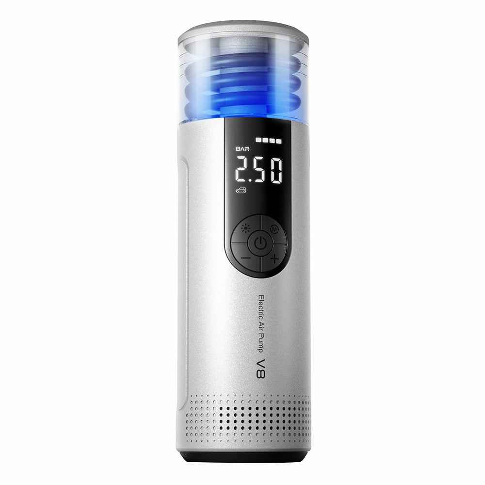 CS-V8 Wireless Car Pump Air Compressor for Cars, Portable Electric Tire Inflator - White