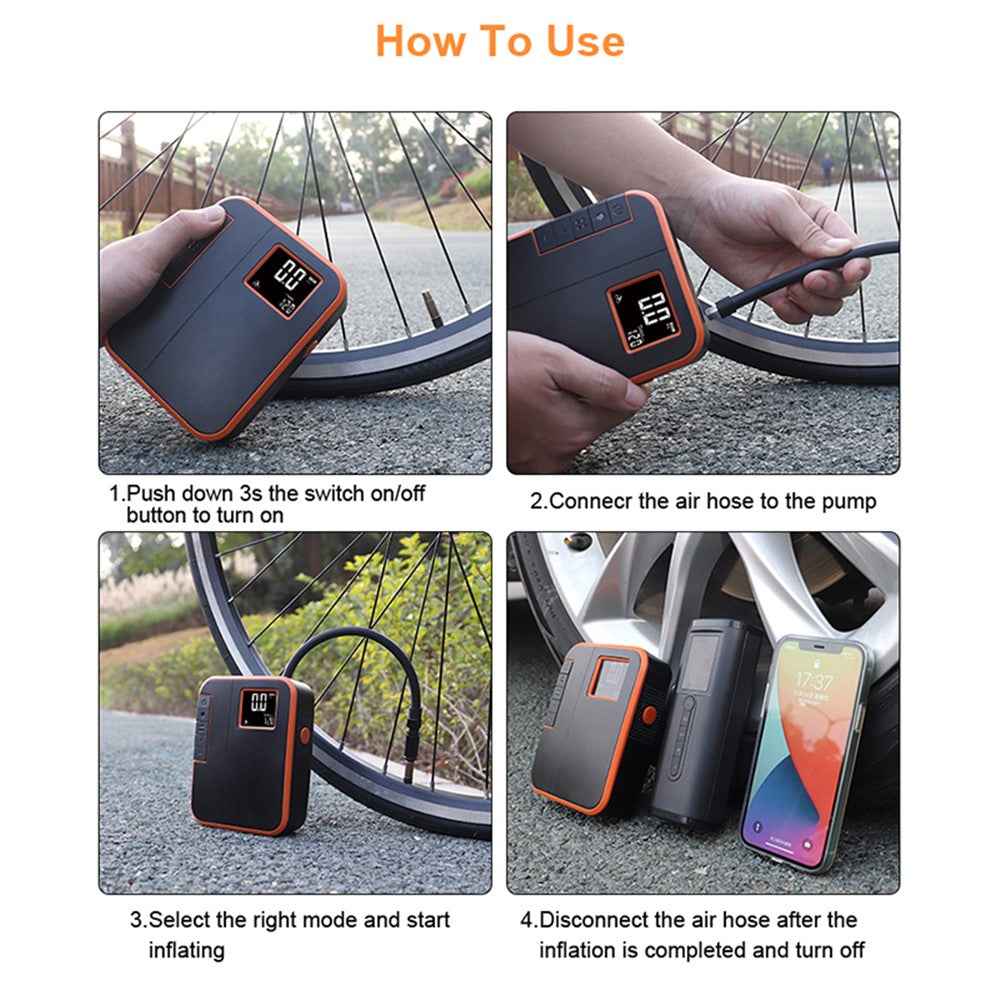 DP3 Wireless Smart Tire Air Pump 2-in-1 Deflation Inflation Pump for Outdoor Camping