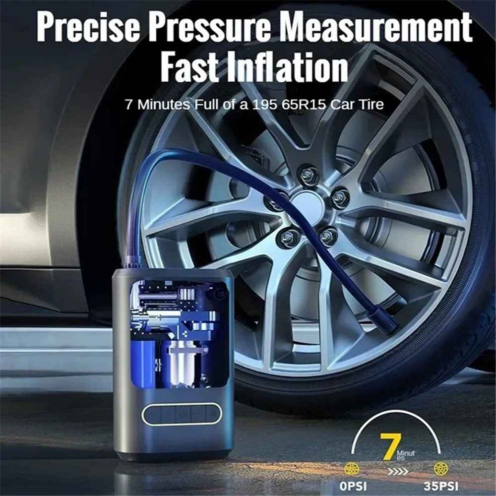 ATJ-8466 Tire Inflator 19MM Air Cylinder Air Pump with Power Bank Function