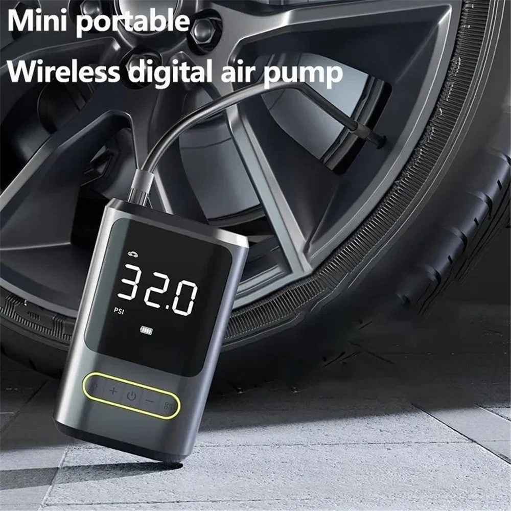 ATJ-8466 Tire Inflator 19MM Air Cylinder Air Pump with Power Bank Function