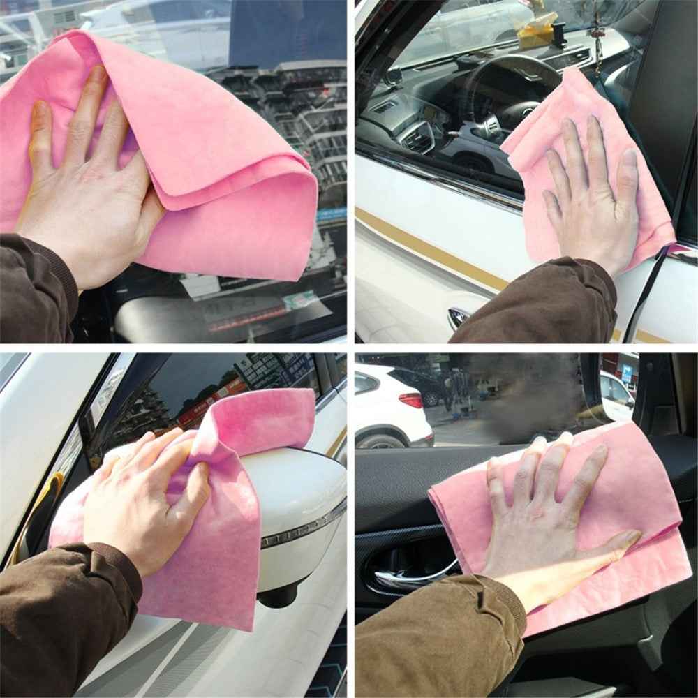43 x 32 x 0.2cm Super Absorbent Soft PVA Cloth Car Home Cleaning Towel Hair Quick Drying Towel - Pink