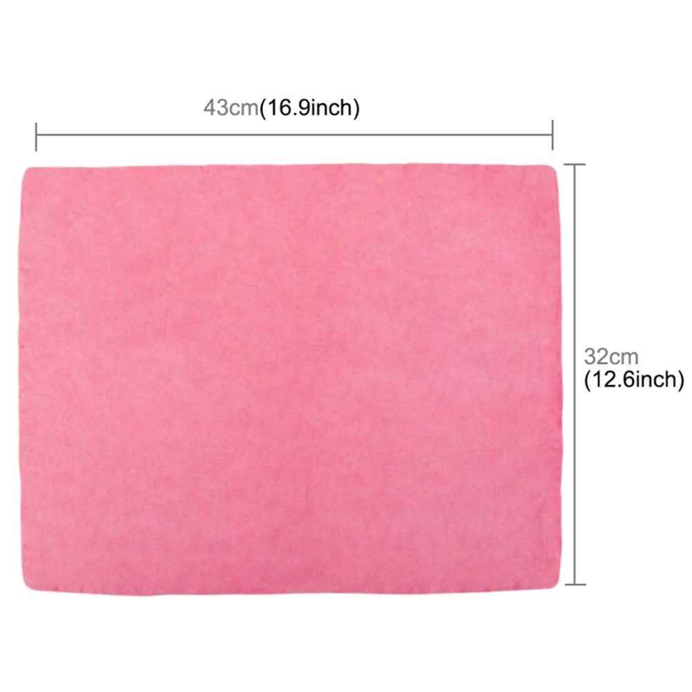 43 x 32 x 0.2cm Super Absorbent Soft PVA Cloth Car Home Cleaning Towel Hair Quick Drying Towel - Pink