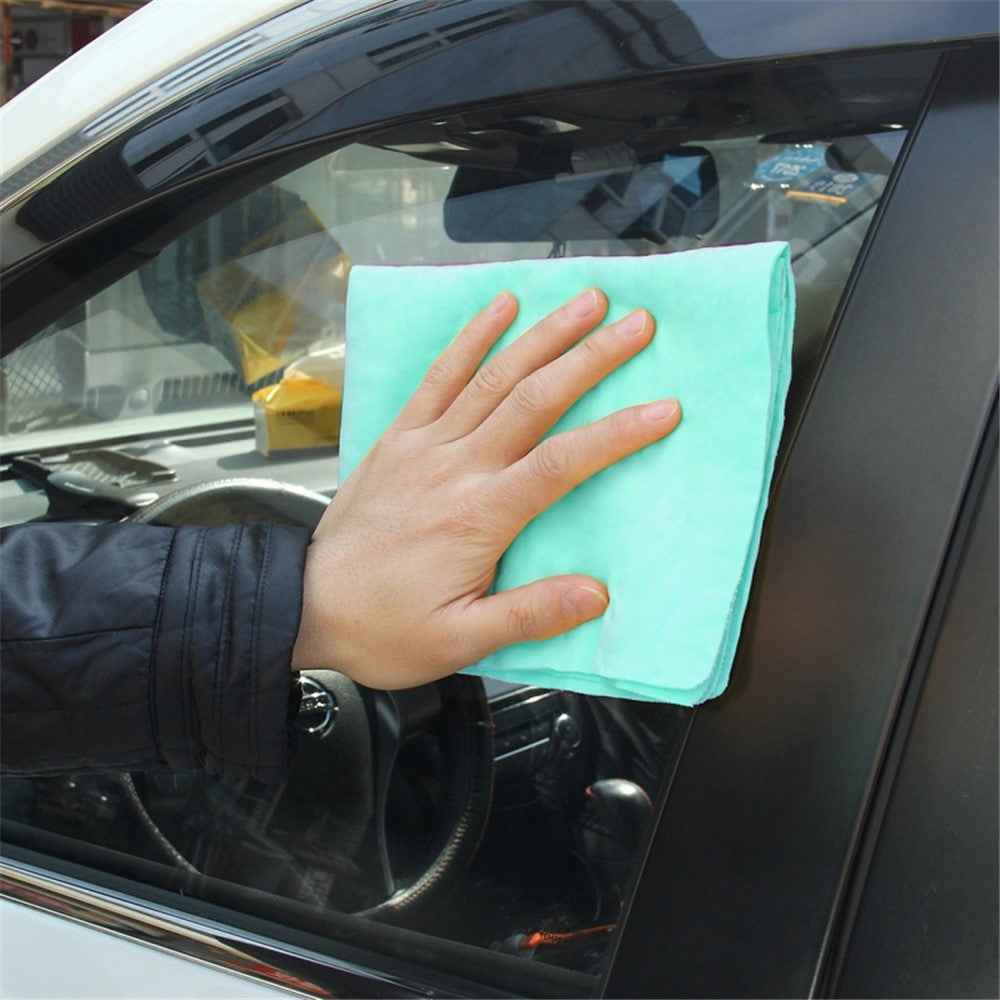 43 x 32 x 0.2cm Super Absorbent Soft PVA Cloth Car Home Cleaning Towel Hair Quick Drying Towel - Green