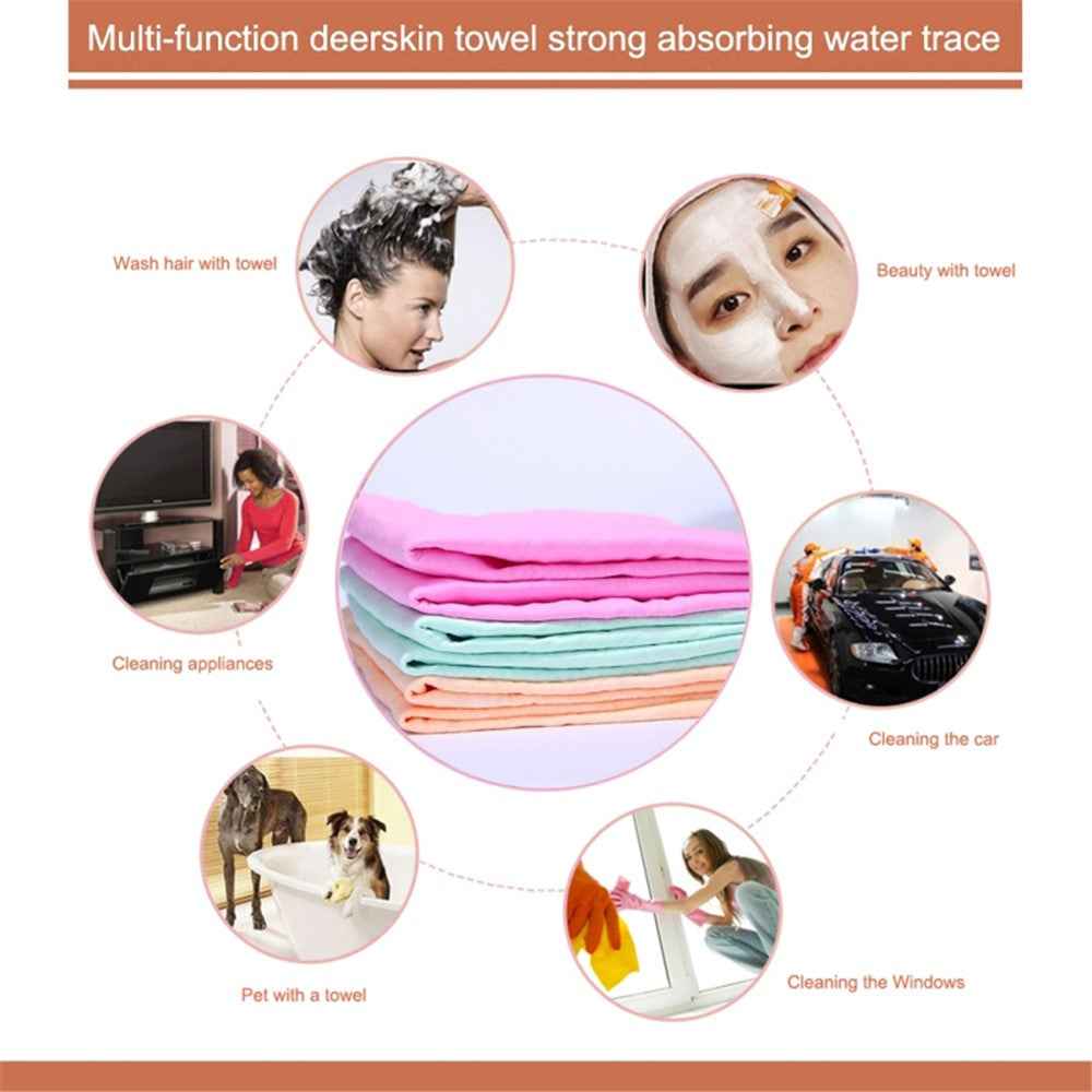 43 x 32 x 0.2cm Super Absorbent Soft PVA Cloth Car Home Cleaning Towel Hair Quick Drying Towel - Green