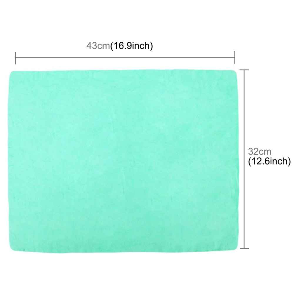 43 x 32 x 0.2cm Super Absorbent Soft PVA Cloth Car Home Cleaning Towel Hair Quick Drying Towel - Green