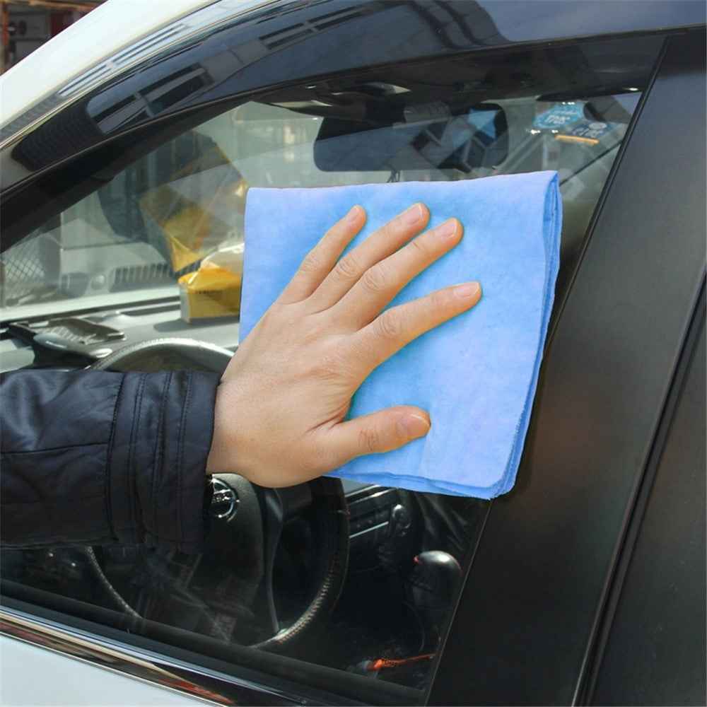 43 x 32 x 0.2cm Super Absorbent Soft PVA Cloth Car Home Cleaning Towel Hair Quick Drying Towel - Blue