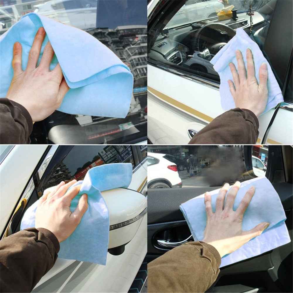 43 x 32 x 0.2cm Super Absorbent Soft PVA Cloth Car Home Cleaning Towel Hair Quick Drying Towel - Blue