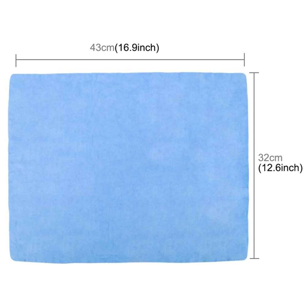 43 x 32 x 0.2cm Super Absorbent Soft PVA Cloth Car Home Cleaning Towel Hair Quick Drying Towel - Blue