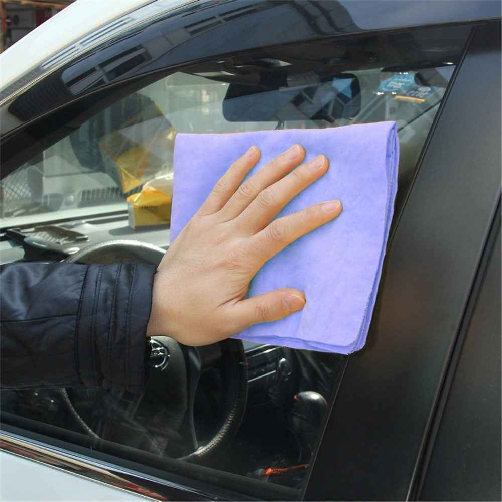 43 x 32 x 0.2cm Super Absorbent Soft PVA Cloth Car Home Cleaning Towel Hair Quick Drying Towel - Purple