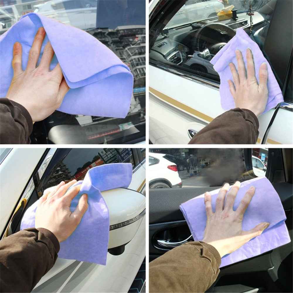 43 x 32 x 0.2cm Super Absorbent Soft PVA Cloth Car Home Cleaning Towel Hair Quick Drying Towel - Purple