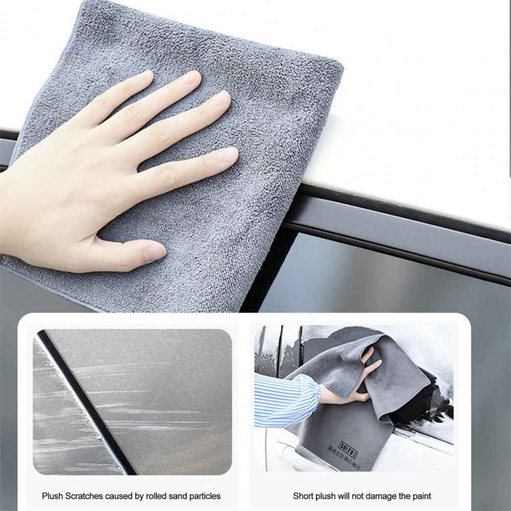 SUITU ST-9000-5C 35x75CM Super Water-Absorbent Car Cleaning Towel Soft Coral Fleece + Suede Washing Wipe Cloth for Glass
