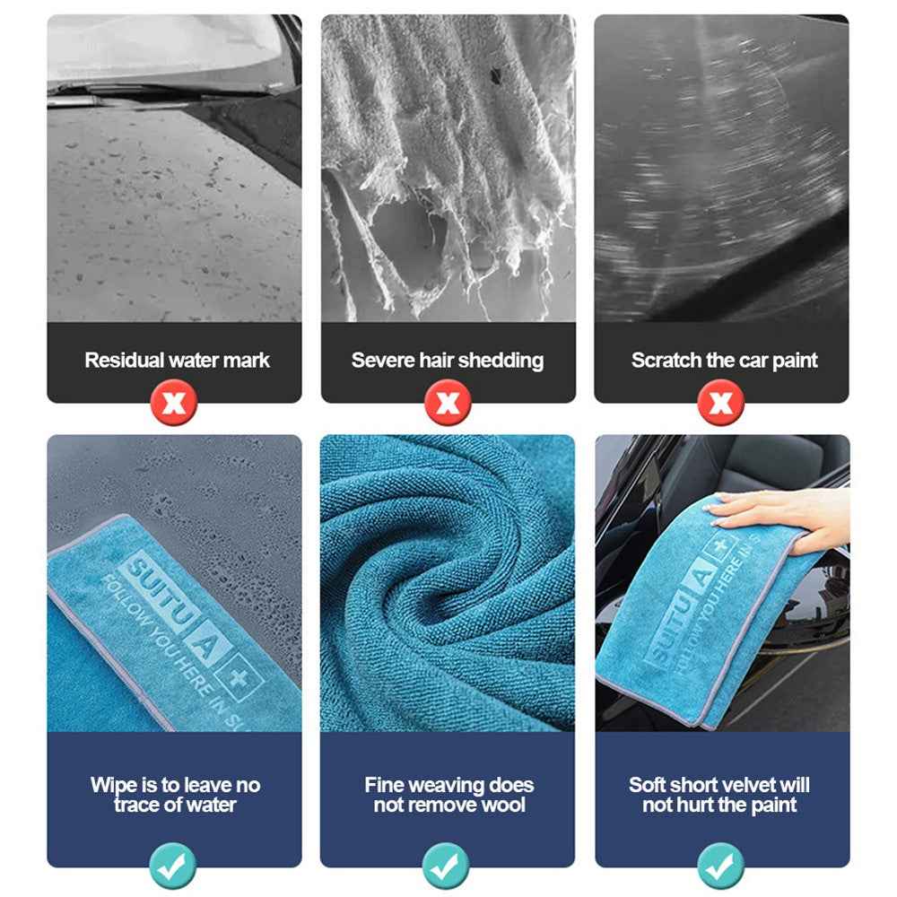 SUITU ST-9002-4F 60x180CM Microfiber Cleaning Cloth Ultra Water-Absorbent Towel for Car Window Glass Washing