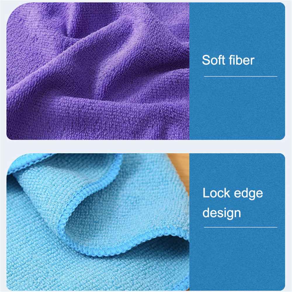 LWMB-004A 30Pcs 30x30cm Super Water Absorption Microfiber Car Washing Towel Kitchen Home Cleaning Cloth - Pink