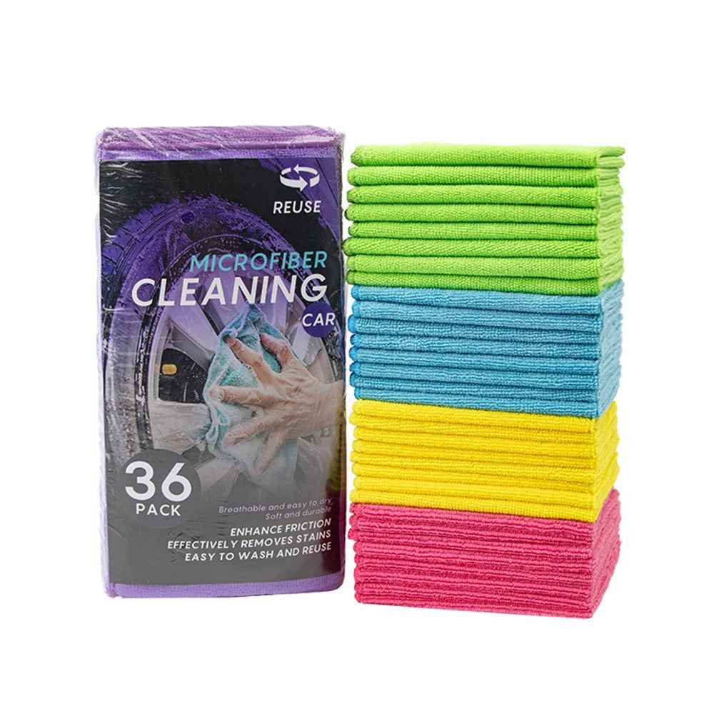 LWMB-004A 30Pcs 30x30cm Super Water Absorption Microfiber Car Washing Towel Kitchen Home Cleaning Cloth - Grey