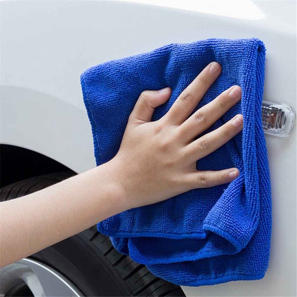 LWMB-004A 30Pcs 30x30cm Super Water Absorption Microfiber Car Washing Towel Kitchen Home Cleaning Cloth - Purple