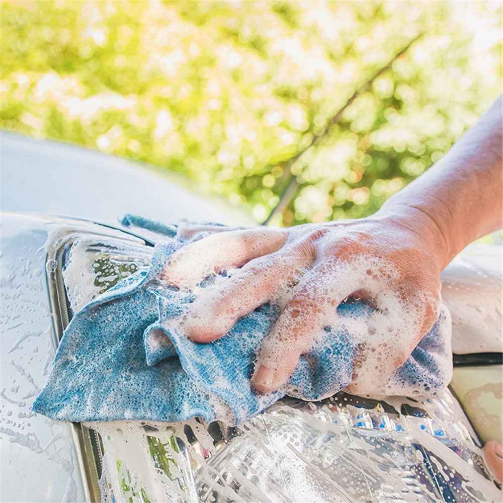 LWMB-004A 30Pcs 30x30cm Super Water Absorption Microfiber Car Washing Towel Kitchen Home Cleaning Cloth - Purple