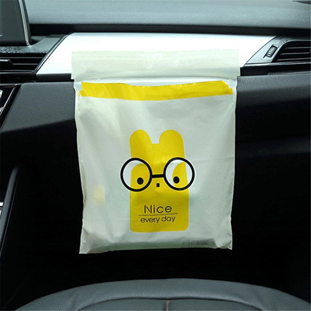 15Pcs / Pack Sealable Portable Car Trash Bag Easy Stick-On Disposable Car Garbage Bag Leak-Proof Vomit Bag Kitchen Storage Bag Suitable for Cars, Offices, Kitchens, Travel - Baby Blue