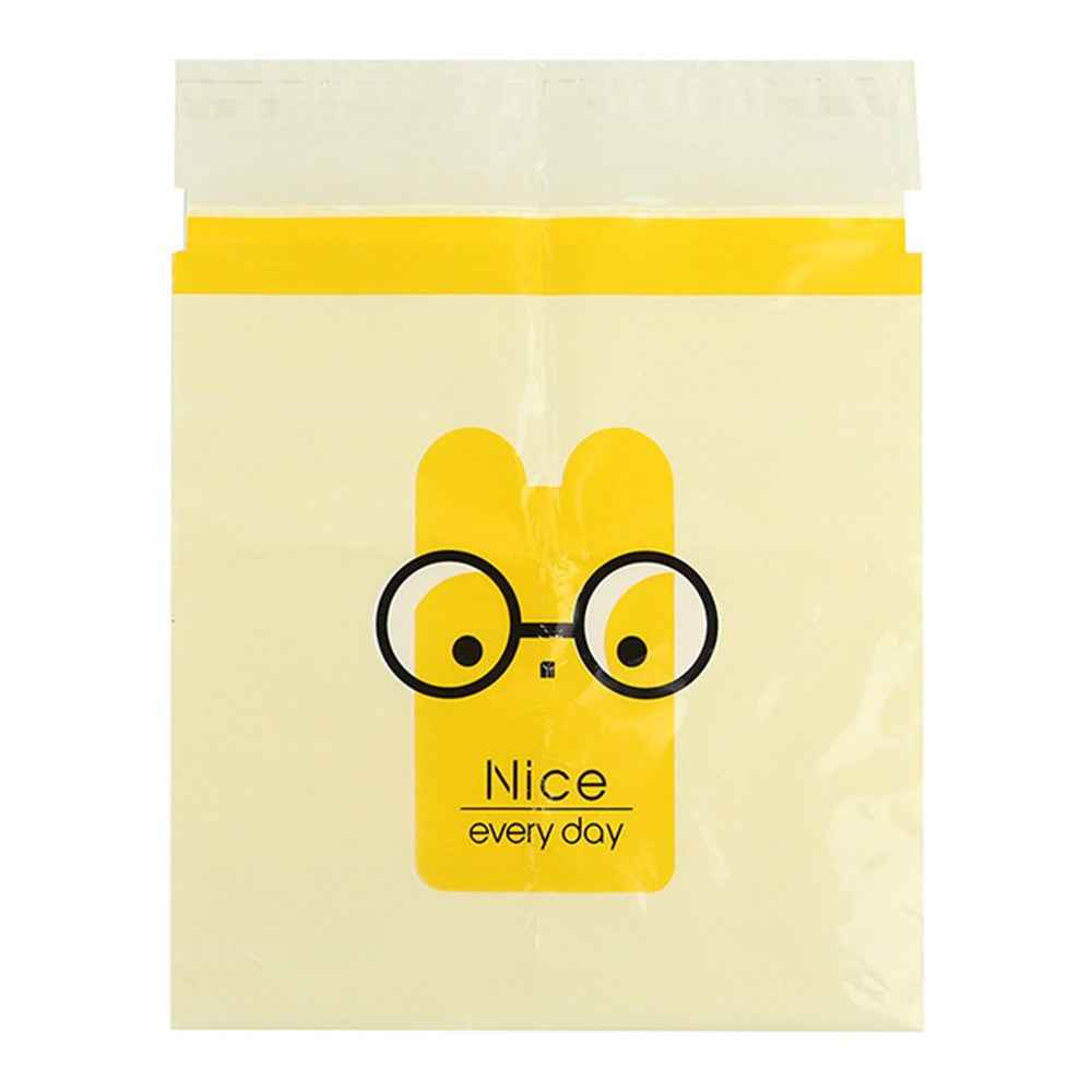 15Pcs / Pack Sealable Portable Car Trash Bag Easy Stick-On Disposable Car Garbage Bag Leak-Proof Vomit Bag Kitchen Storage Bag Suitable for Cars, Offices, Kitchens, Travel - Yellow