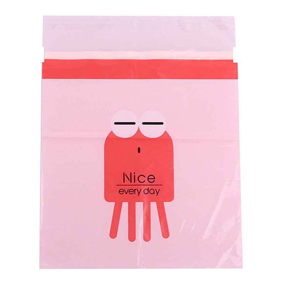 15Pcs / Pack Sealable Portable Car Trash Bag Easy Stick-On Disposable Car Garbage Bag Leak-Proof Vomit Bag Kitchen Storage Bag Suitable for Cars, Offices, Kitchens, Travel - Pink