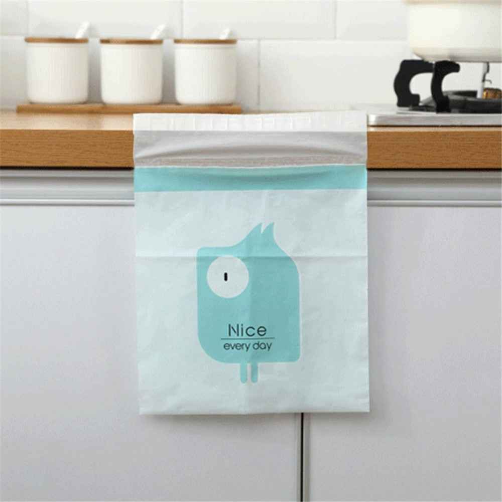 15Pcs / Pack Sealable Portable Car Trash Bag Easy Stick-On Disposable Car Garbage Bag Leak-Proof Vomit Bag Kitchen Storage Bag Suitable for Cars, Offices, Kitchens, Travel - Purple