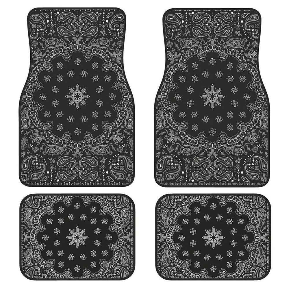 4Pcs / Set Pattern Printed Car Front+Rear Floor Mat Anti-Slip Neoprene Vehicle Interior Floor Pad - Style 31