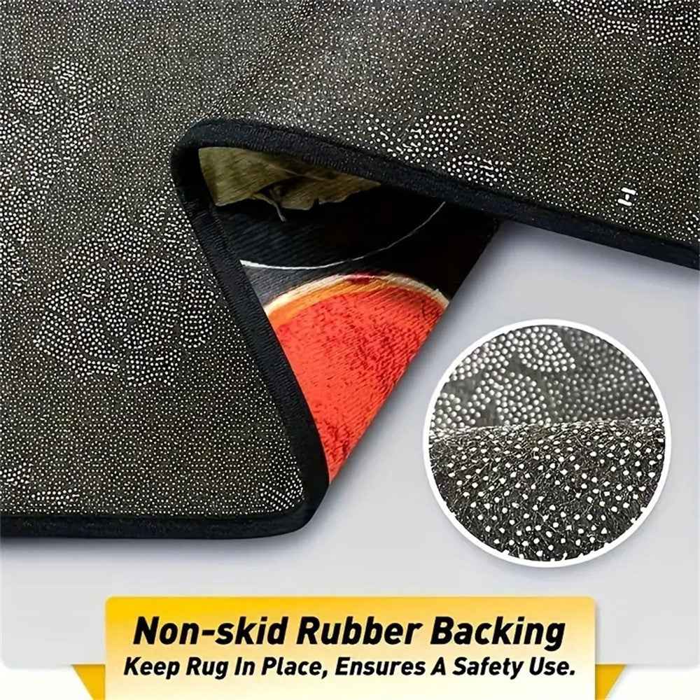 4Pcs / Set Pattern Printed Car Front+Rear Floor Mat Anti-Slip Neoprene Vehicle Interior Floor Pad - Style 31