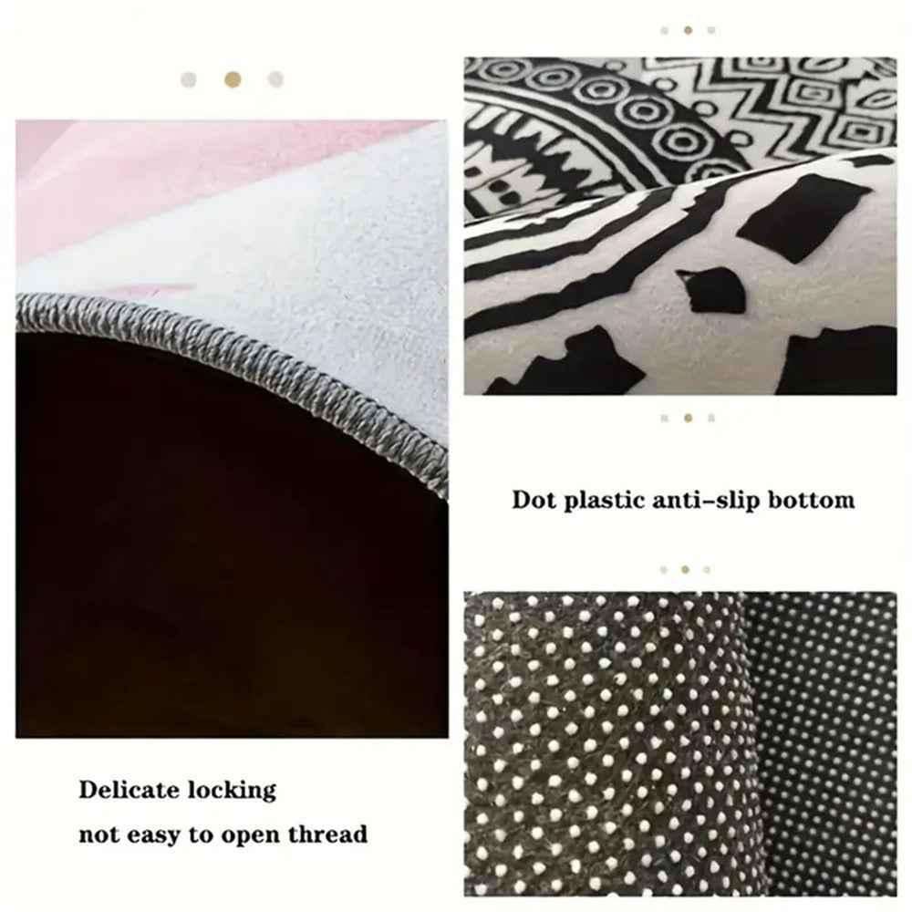 4Pcs / Set Pattern Printed Car Front+Rear Floor Mat Anti-Slip Neoprene Vehicle Interior Floor Pad - Style 55