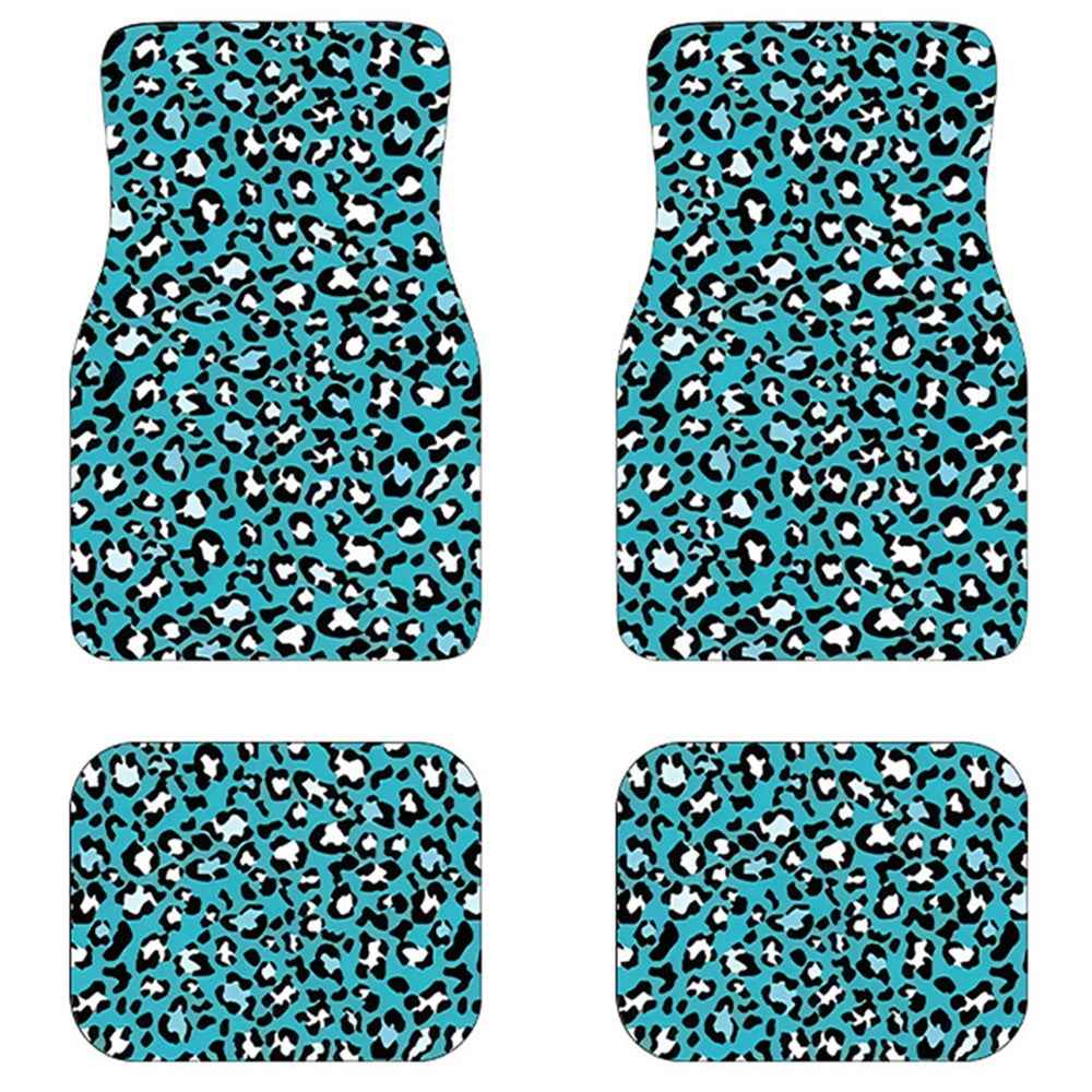 4Pcs / Set Pattern Printed Car Front+Rear Floor Mat Anti-Slip Neoprene Vehicle Interior Floor Pad - Style 52