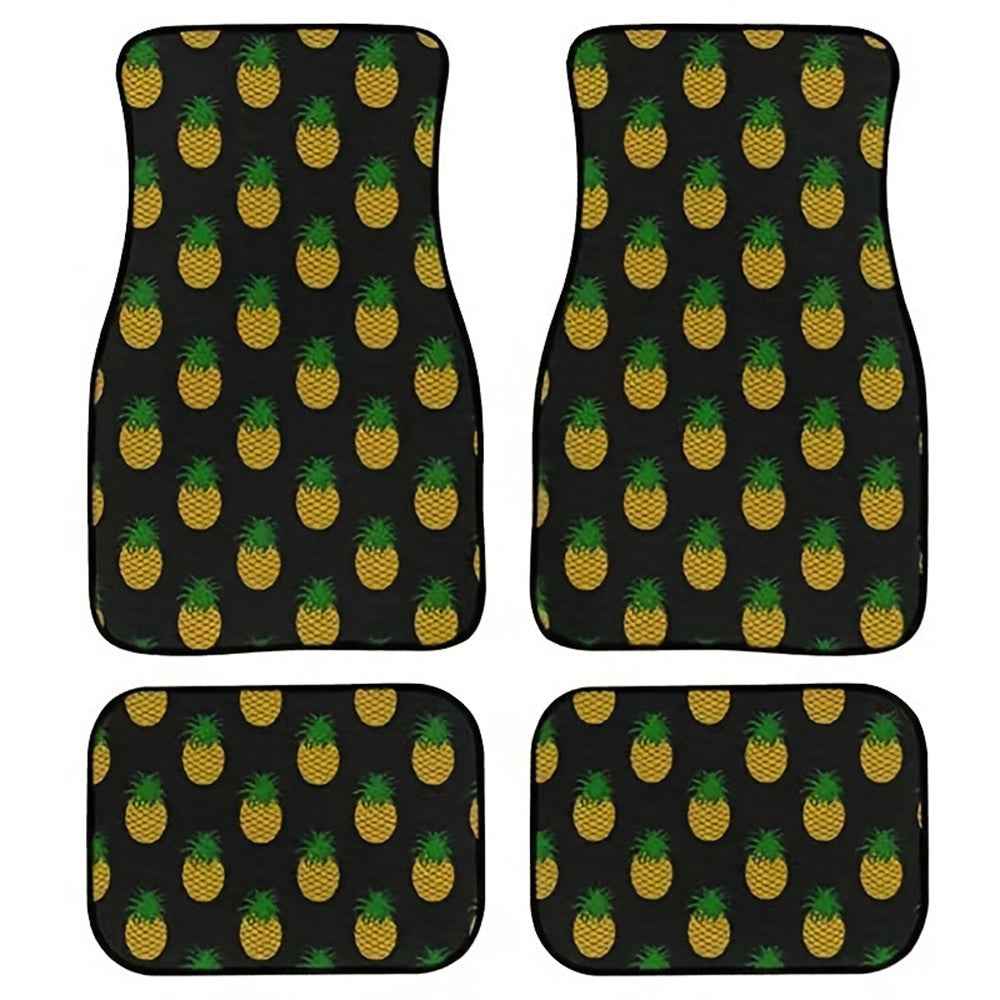 4Pcs / Set Pattern Printed Car Front+Rear Floor Mat Anti-Slip Neoprene Vehicle Interior Floor Pad - Style 44