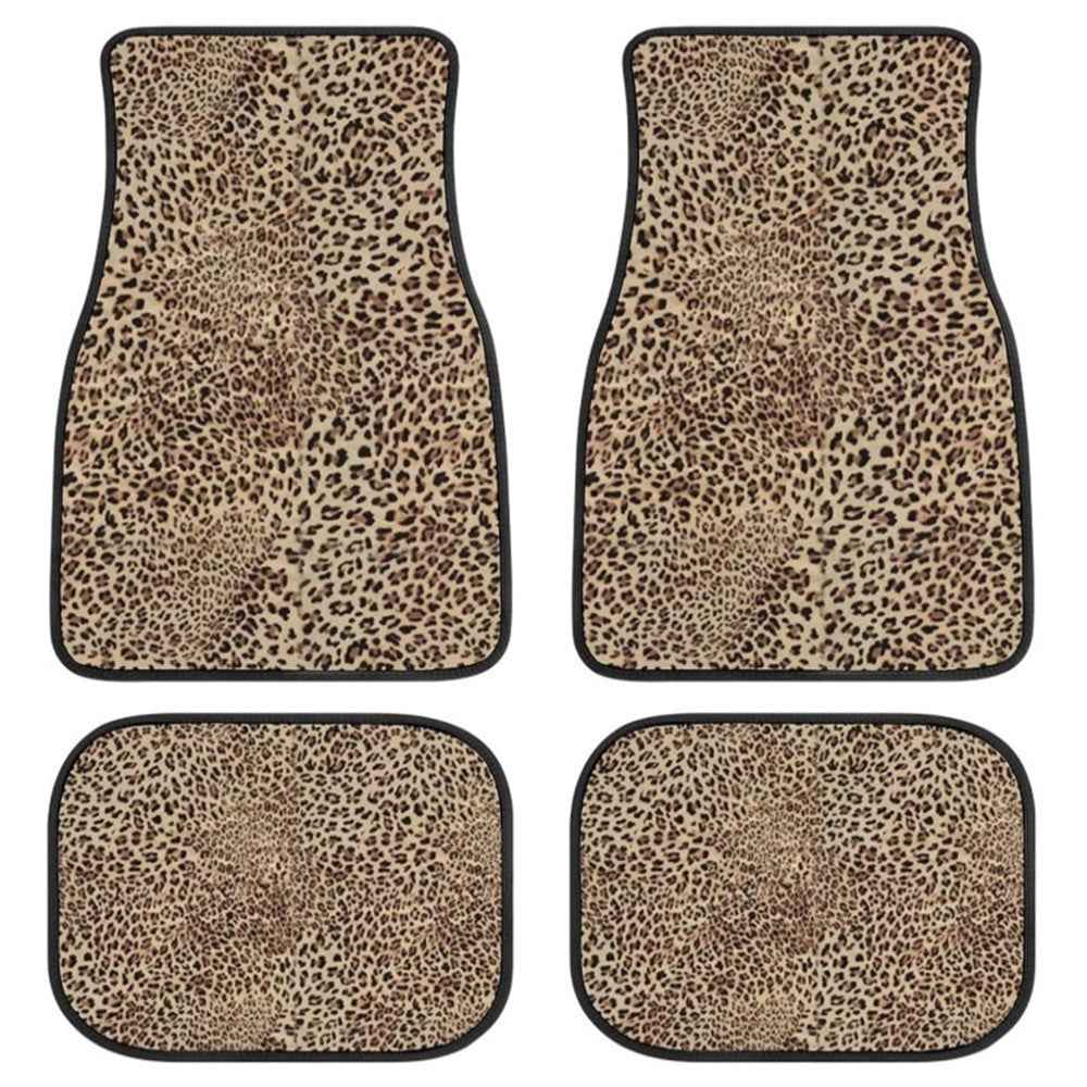 4Pcs / Set Pattern Printed Car Front+Rear Floor Mat Anti-Slip Neoprene Vehicle Interior Floor Pad - Style 34