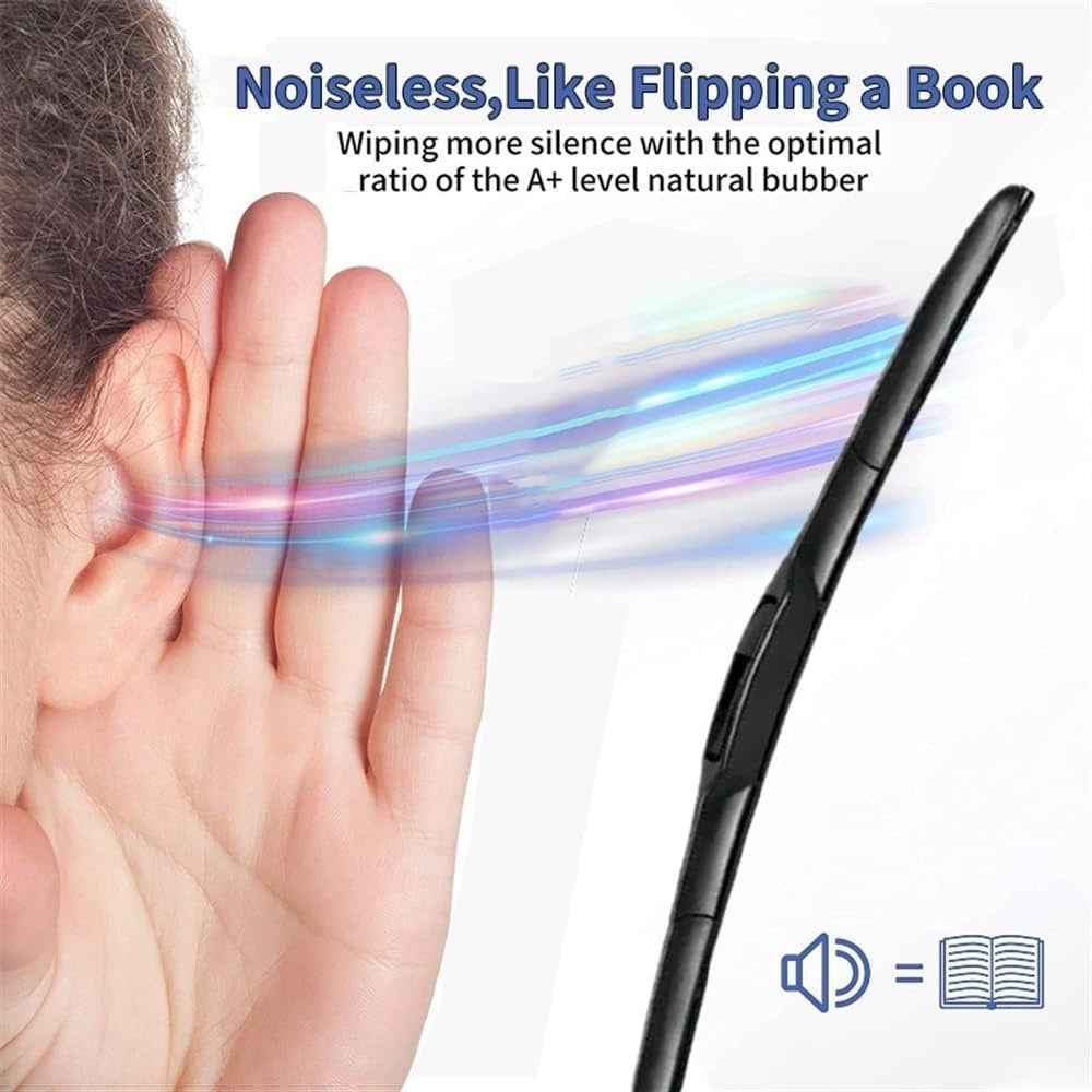 1Pc Universal Three-stage Car Wiper Blade ABS+Rubber Noiseless Vehicle Wiper Blade - 24-inch