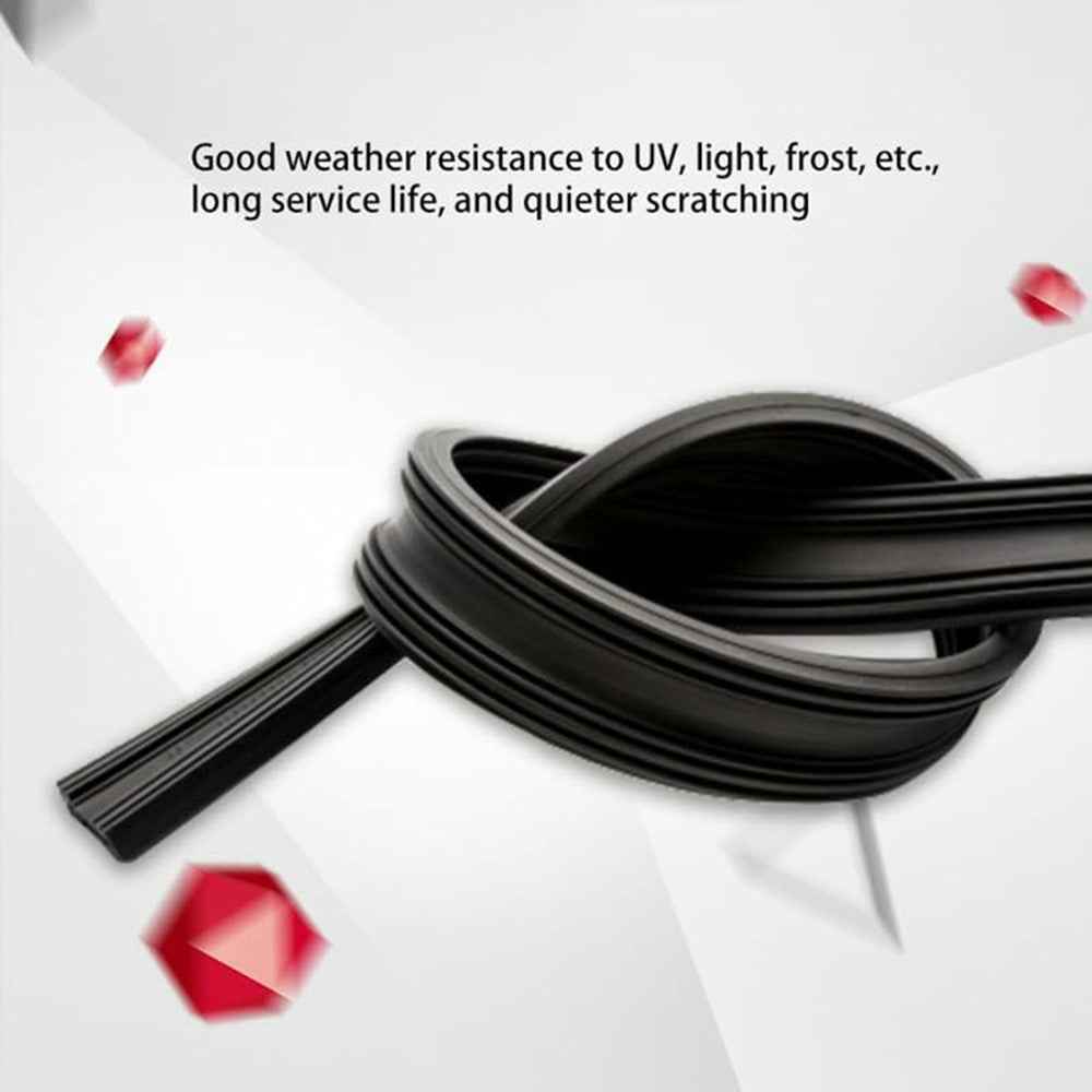 1Pc Universal Car Windshield Wiper Blade ABS+Rubber Noiseless Vehicle Wiper Blade - 17-inch