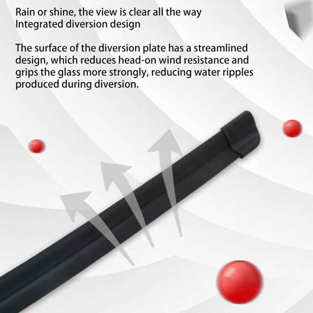 1Pc Universal Car Windshield Wiper Blade ABS+Rubber Noiseless Vehicle Wiper Blade - 22-inch