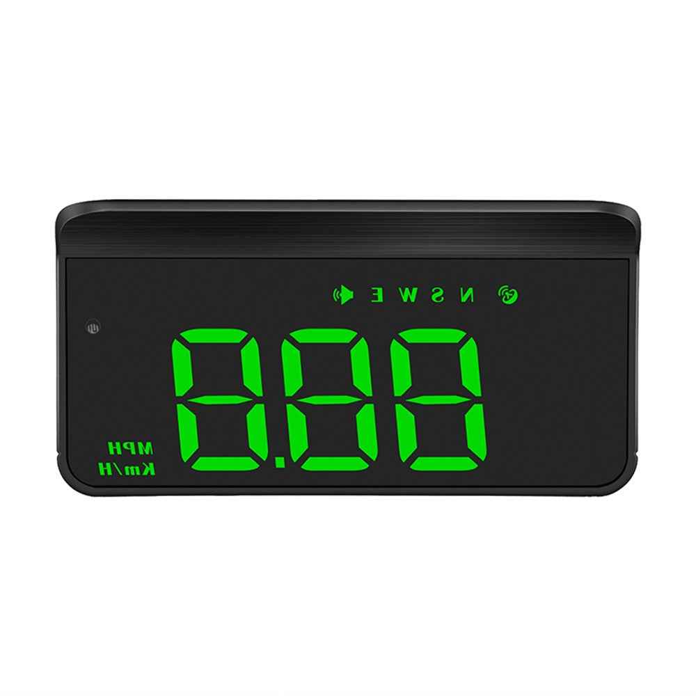 M1 Multifunctional Large Screen Head Up Display Car Electronic HUD Windshield Projector Overspeed Security Alarm - Green