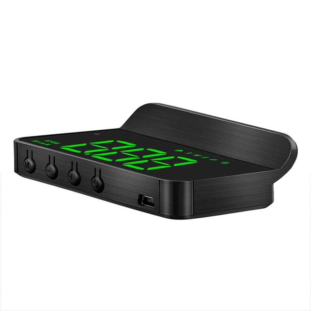 M1 Multifunctional Large Screen Head Up Display Car Electronic HUD Windshield Projector Overspeed Security Alarm - Green