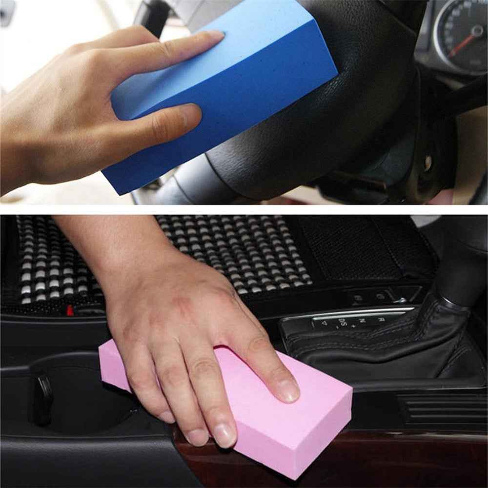 BY-461 Water-Absorbent PVA Cleaning Tool Soft Block Rectangle Cleaner for Car Washing and Cleaning - Blue