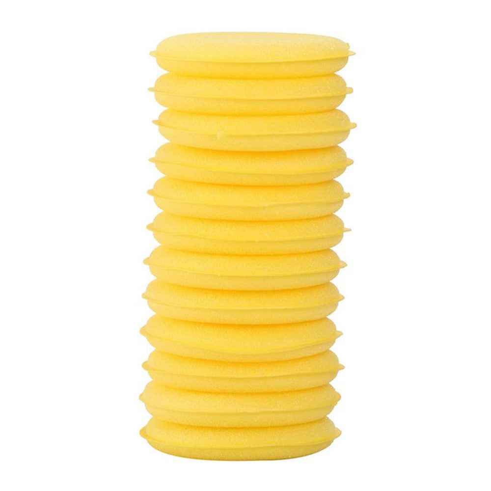 BY-682 12PCS Car Waxing Applicator Round Shaped Sponge Wax Applicator Foam Soft Cleaning Tool