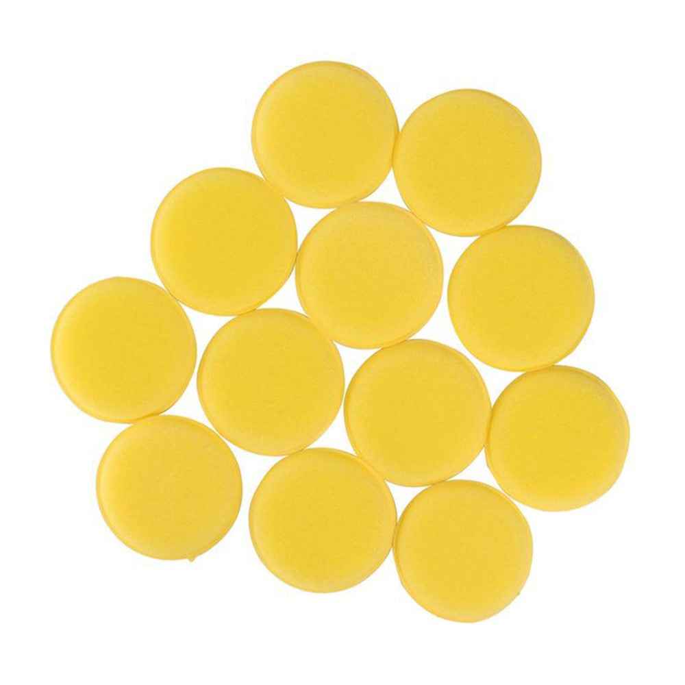 BY-682 12PCS Car Waxing Applicator Round Shaped Sponge Wax Applicator Foam Soft Cleaning Tool