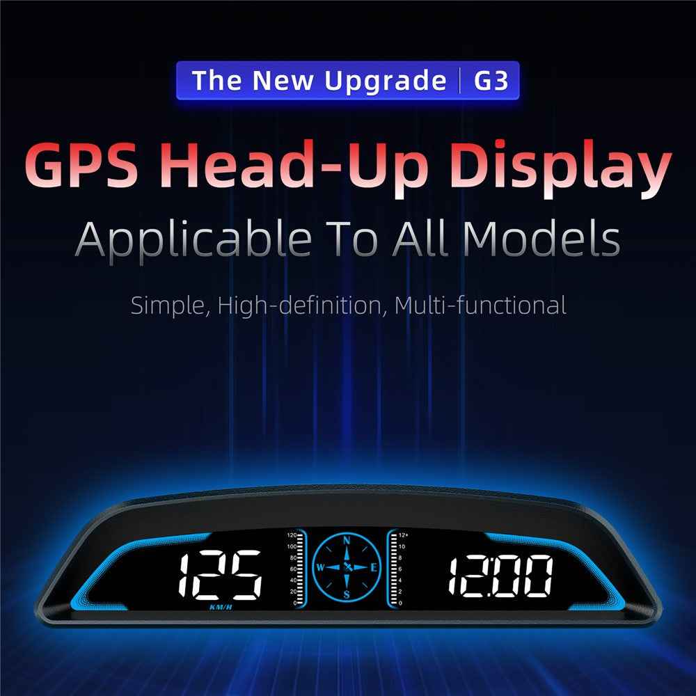 G3 5.5 inch LCD Car HUD Speed Distance Altitude Display GPS+Beidou Car Head Up Display