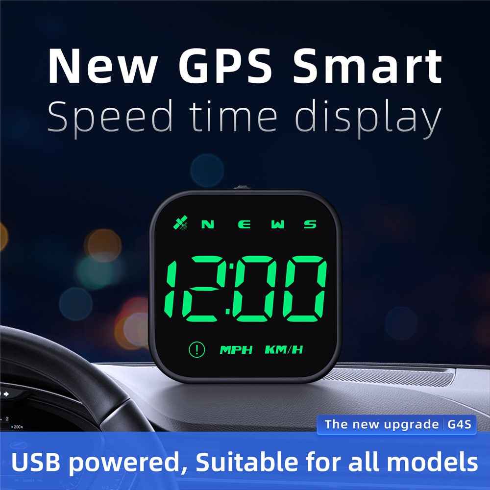 G4S Head-Up Display HUD GPS Universal Multi-Function Speedometer Portable Car Computer Display - Green